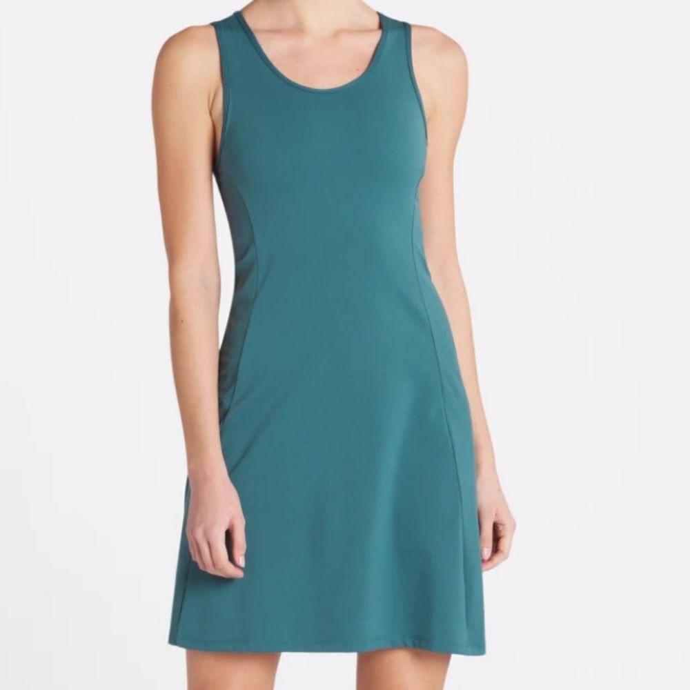 We Wander Flex Stretch Keyhole Back Aline Dress Blue 1X‎ Stitch Fix NWT